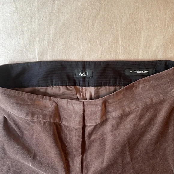 Loft velvet brown 6P Marisa Skinny Pant - Picture 2 of 5